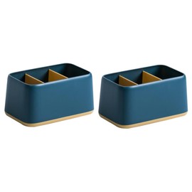 Ciieeo 2pcs Desktop Storage Box Multi-compartment Organizer for Sundries Stylish Dark Storage Container for Home and Cafe Keeps Desktop Neat and Tidy Convenient Access to Essentials