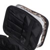 Double Layer Cosmetic Bag PVC Leopard Print Design Portable Large