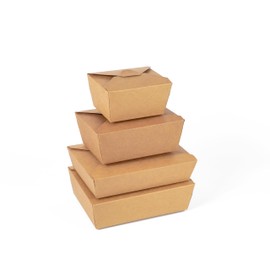 Kitchsy Kraft Take Out Boxes - 50 Pack - (26oz, 45oz, 49oz, 66oz) - Disposable Lunch Box, Meal Prep Food Containers - Microwaveable, Grease-Resistant, & Leak-Proof (26 oz.)