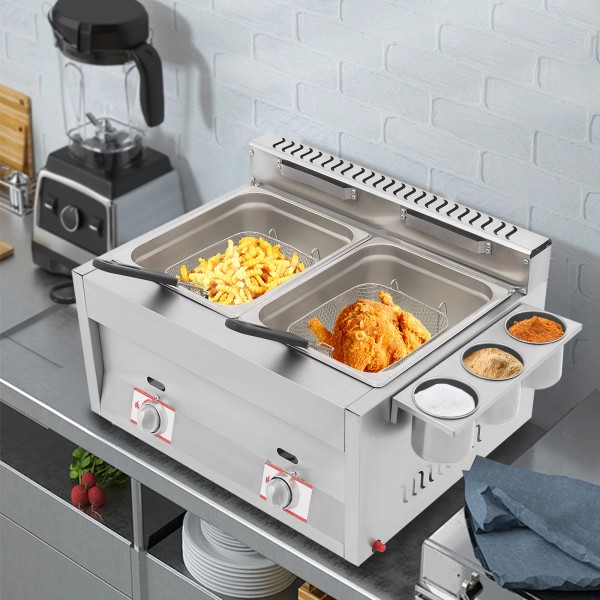 Unbranded Countertop Gas Fryer,Commerci