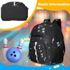 2 Ball Bowling Backpack,Bowling Ball Bag with Shoe Compartment &