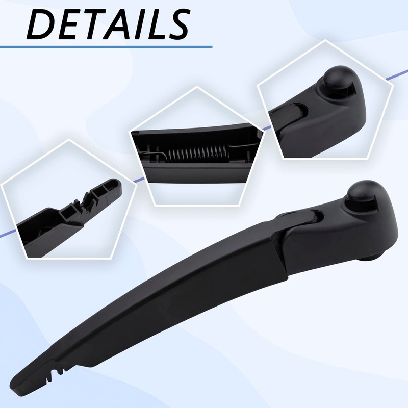 Effitnee Rear Wiper Arm Blade and Arm Set, Back Windscreen