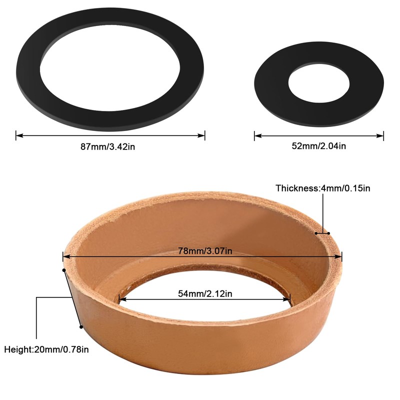 Leather Seal Set for Handle Pump Type 75 O Ring