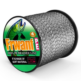 FRWANF 4 Strand Braided Fishing Line - No Fade - Zero Stretch - Low Memory - Abrasion Resistant Braided Line - Professional Grade Power Performance in Salt or Fresh Water - A Must Have!