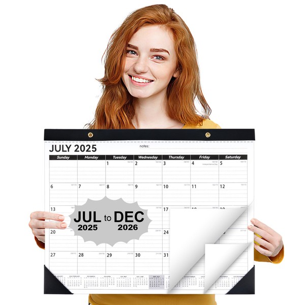 Desk Calendar 2025-2026, 14" X 11" Desktop Calendar 2025-2026, 18