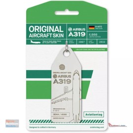 AviationTag AVT063 AviationTag Airbus A319 (Germania) Reg #D-ASTZ White Original Aircraft