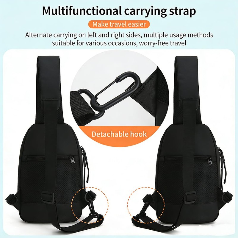 JIMYAO Crossbody Sling Bag for Men & Women, Waterproof Lightweight