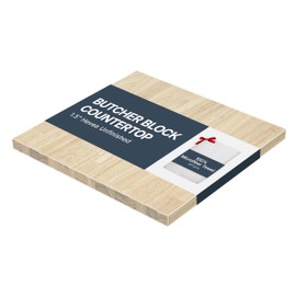 Hevea Unfinished Butcher Block Countertop 18"L x 25"W x 1.5"Th