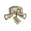 Knightsbridge Triple GU10 Spotlight in Antique Brass