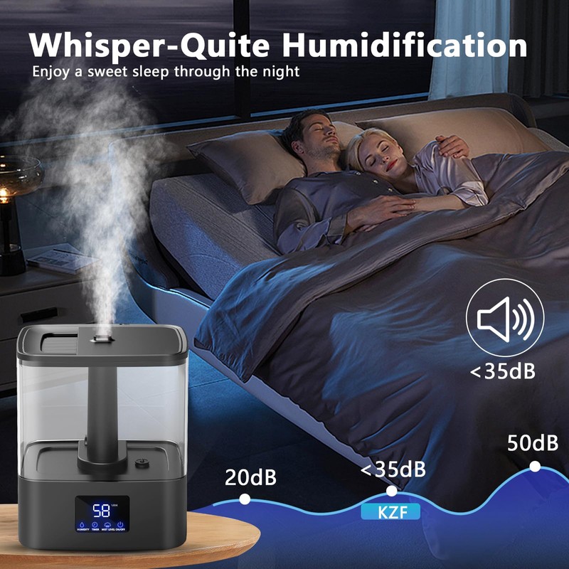 4L Top Fill Humidifiers for Bedroom & 60H Runtime -