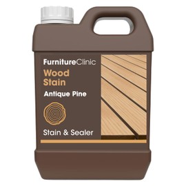 Furniture Clinic Wood Stain | Water Based | Fast Drying, Low Odor, & Non-Toxic | Multiple Finishes | for Indoor & Outdoor Furniture and More | Antique Pine (85 Fl Oz / 2500ml)