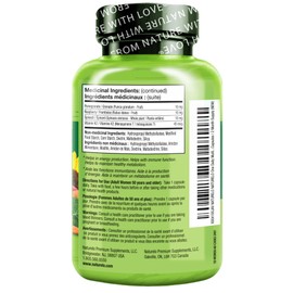 NATURELO One Daily Multivitamin for Women 50+ (Iron Free) - Support for Women Over 50 - Whole Food Supplement - Non-GMO - No Soy - 120 Capsules | 4 Month Supply