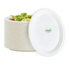 Disposable Paper Plates Extra Strength White Super Rigid Bagasse Plates