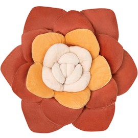 OtGalk Flower Succulent Throw Pillow - 13.8" Plant Shaped Cushion, Soft Plush Decorative Pillow for Bedroom & Living Room, Unique Purple Succulent Design, Home Decor Accen