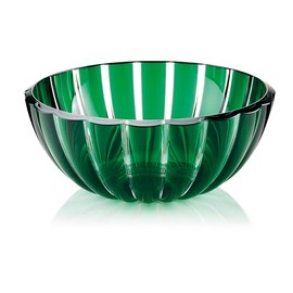 Guzzini Dolcevita Large Bowl Green (9.8 inches -25 cm) Bio-Based Plastic Emerald Serveware Outdoor Indoor Use