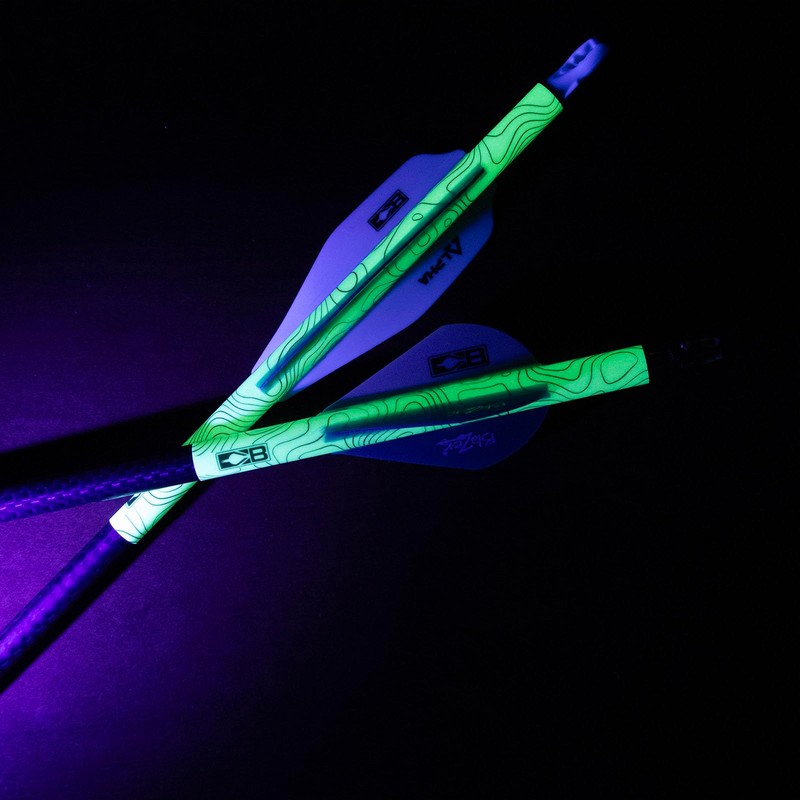 Bohning Glow in The Dark Topographical Arrow Wraps 13 Pack,