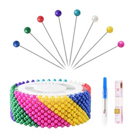 Hanycon 480 Pcs Assorted Color Straight Pins 1.5" Pearlized Ball Head for Sewing Quilting and Craft Decoration