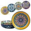 HENXFEN LEAD Pasta Bowls– 33 oz Colorful Ceramic Salad Bowls