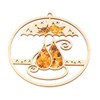 Genuine Baltic Amber Unique Gift Vitrage Mandala Decoration Magnet Amber