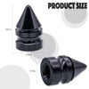 MEAJOO 4PCS Spiked Style Tire Valve Stem Caps, Corrosion Resistant,