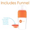 PopYum 9 oz Orange Anti-Colic Formula Making/Mixing/Dispenser Baby Bottle with