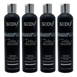 Sedu 4 Pack Sedu Detox Charcoal Conditioner Clarifying 10.1 oz Removes Buildup HTF