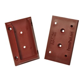 PNP111902-R Myard 2PCs Red Anti-UV Solid Deck Railing Connectors for 2x4 (Actual 1.5x3.5) Inches Stair Wood Handrail, Sturdy Nylon with 304 Stainless Steel Coating Hardness 12.9 Screws for Wood Post