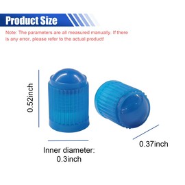 DUSCOKE 20PCS Car Tire Valve Stem Caps, Plastic Tire Stem Valve Dust Cover with O Rubber Seal, Universal Tire Air Valve Cap Stem Covers for Cars, SUVs, Trucks, Bikes and Motorcycles (Blue)