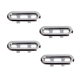4 Pack Sink Overflow Ring,Bathroom Sink Basin Trim Overflow Cover Hole Insert Cap,Kitchen Sink Overflow Cover Round Caps for Kitchen Bathroom(Square)