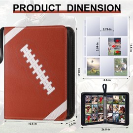 900 Pockets Trading Card Binder with Sleeves, Baseball Card Binder Trading Card Albums Card Holoders Collectible Fits 900 Cards with 50 Removable Sleeves