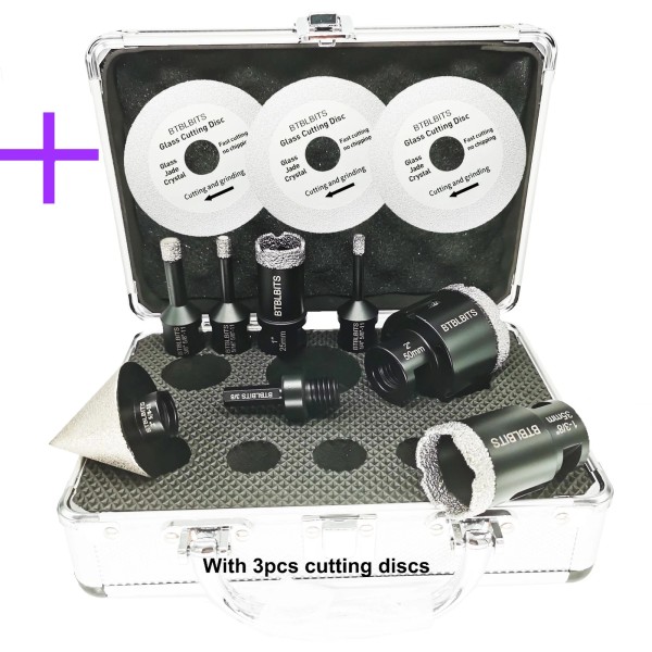 BTBLBITS 11pcs/box Diamond Core Drill Bits Set Ceramic Tile Marble