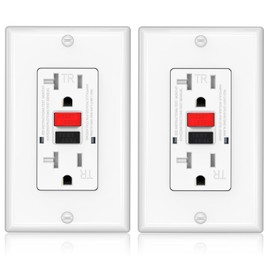 OMEENET GFCI Outlet, Tamper-Resistant Outlets, UL Listed Self Test GFI Receptacle with 2 LED Indicator, 20 Amp (2 Pack)