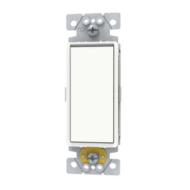 Square D by Schneider Electric X-Series 3 Way Rocker Light Switch, Single Pole Light Switch, Modular Design for Easy Color Upgrades, 1 Gang, 20 Amp, 120/277V, UL Listed, White (SQR14231WH)