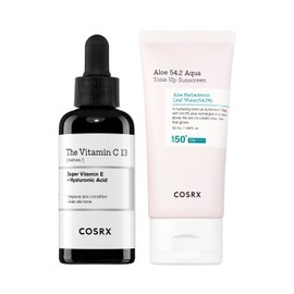 COSRX [L.POINT 5,000p accumulated] (SET) The Vitamin C 13 Serum 20ml + Aloe 54.2 Aqua Tone Up Sunscreen 50ml / 코스알엑스 [L.POINT 5,000p 적립](SET) 더 비타민씨 13 세럼 20ml + 알로에 54.2 아쿠아 톤 업 선스크린 50ml