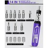 Ratchet Screwdriver Set, 14-in-1 Multi Bit Screwdriver Set, 180° Pivoting