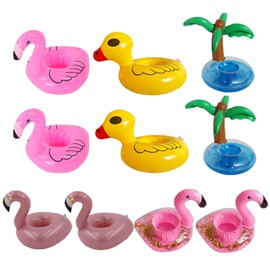 10 Pieces Inflatable Drink Coasters, Water Coasters, Pool Party Decorations, Floating Cup Holders, Pool Gadgets, Pool Cup Holders, Pool Accessories