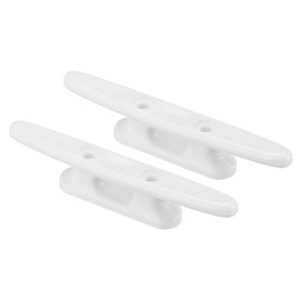 PATIKIL 4 Inch Nylon Boat Dock Cleat 2 Pack Kayak Small Rope Tie Cleat Dock for Marine Deck Boats Canoes Kayaks, Decor, White