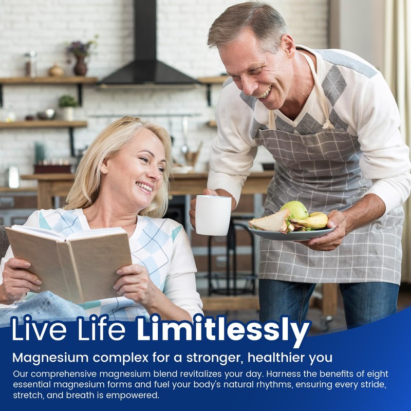 Magnesium Complex for Women and Men, Magnesium Supplement 8 Elemental