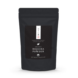 Organic Japanese Hojicha Powder - Premium First Harvest - Low Caffiene - USDA Certified - 100g (3.5oz) bag