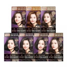 Amore [려][아모레] 려 우아채 한방크림염색 3입 모음 [05_밝은갈색 7N 3개] [RYO][Amore] RYO Elegant Herbal Cream Dye Set of 3 [05_Bright Brown 7N 3 pieces]