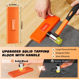 Saker Laminate Flooring Tools, 63-Piece Wood Flooring Installation Kit with 60 Flooring Spacers,Tapping Block, Pull Bar, Rubber Mallet