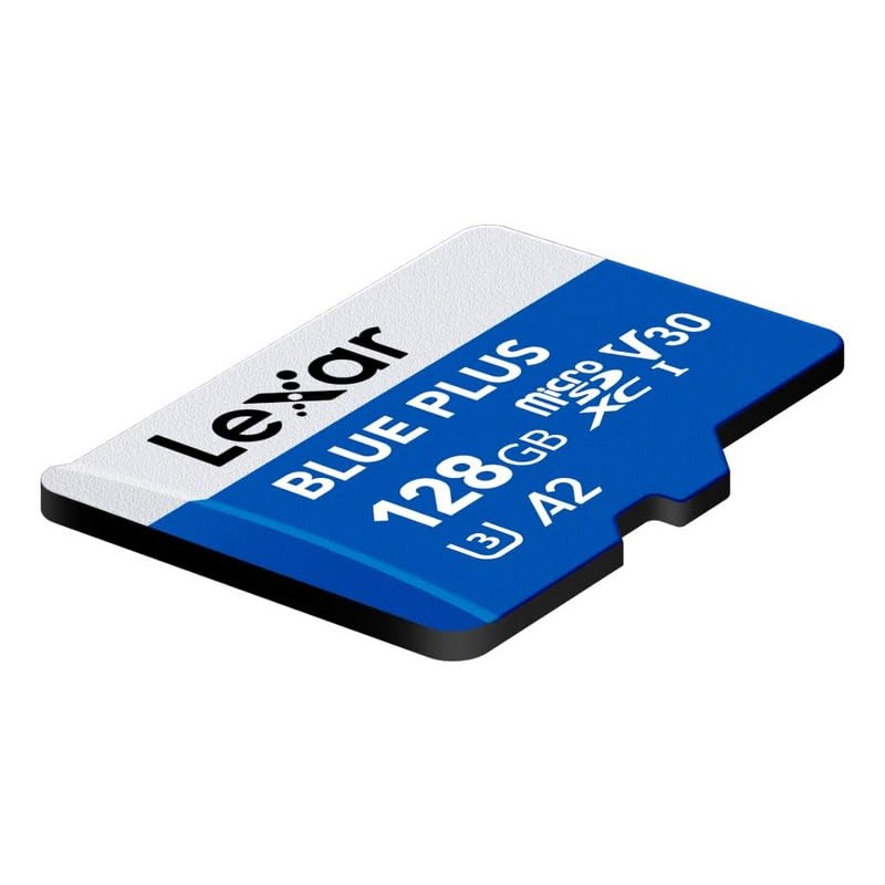 Lexar Blue Plus 128GB MicroSD Memory Card UHS-I with SD