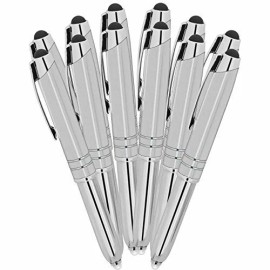 SyPen 3-1 Stylus Pens for Touch screen Devices+Flashl - Red+Silver+Black+Blue+Green+Lilac