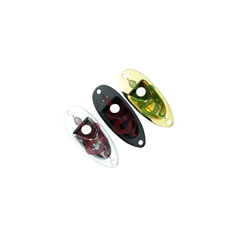 Guyker Guitar Input Jack Plate, Metal Oval Boat Shape Jackplate