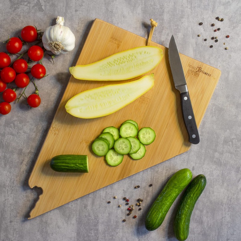 Totally Bamboo Destination Nevada State Shaped Serving and Cutting Board,