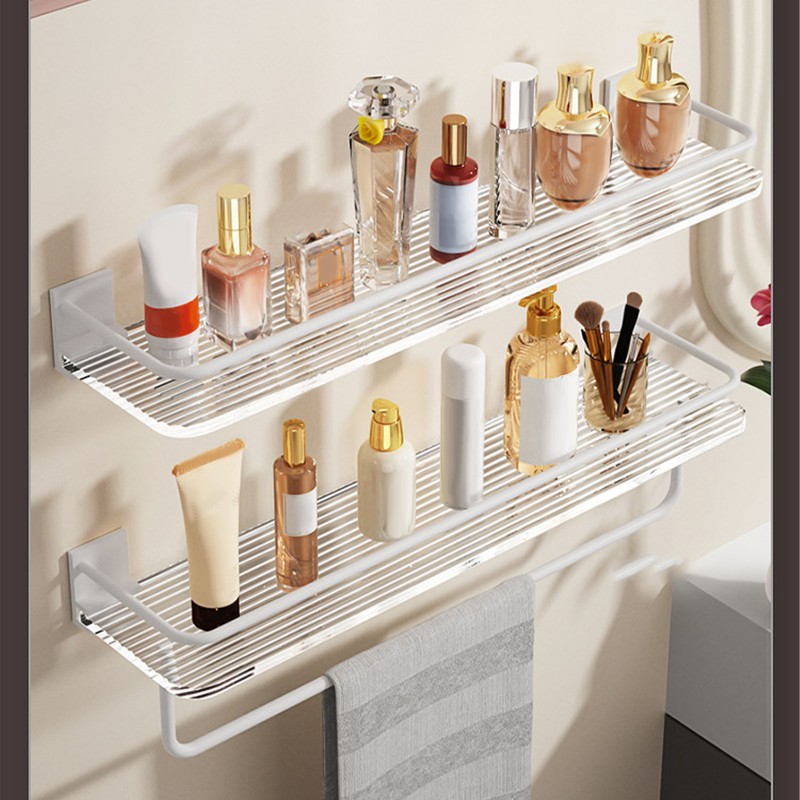 Bathroom Wall Shelf Punch Free Acrylic and Space Aluminum Wall