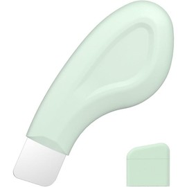 Skin Scrubber & Blackhead Remover Tool - Reusable Silicone Face Spatula, TikTok Viral Beauty Tool For Pore Cleansing, Travel-Friendly Skincare Kit 2-Pack - Color: Green