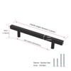 homdiy (10 Pack) 5 inch Cabinet Handles Black Cabinet Pulls