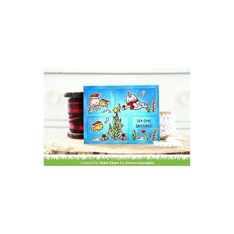 Lawn Fawn Winter Narwhal Clear Stamps