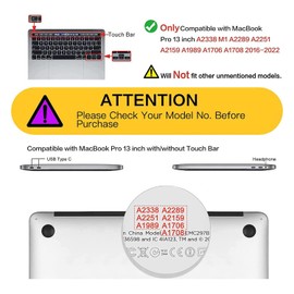 QCzyc Compatible with MacBook Pro 13 Inch Case M2/M1 2025 2022-2017 A2338 A2289 A2251 A2159 A1989 A1706 A1708 Plastic Hard Shell Case & Keyboard Skin&Mac OS Keyboard Sticker (Tiger)